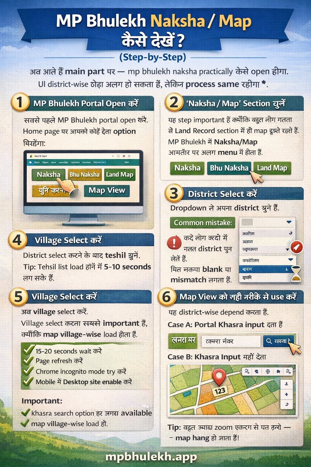 MP Bhulekh Map Step By Step